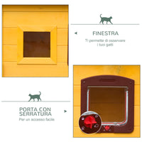 Cuccia Casetta per Animali Domestici in Legno di Abete 70x51.5x60 cm