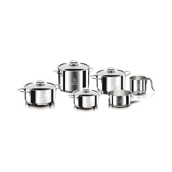 Batteria pentole aeternum y0diset011 la divina re inox acciaio lucido