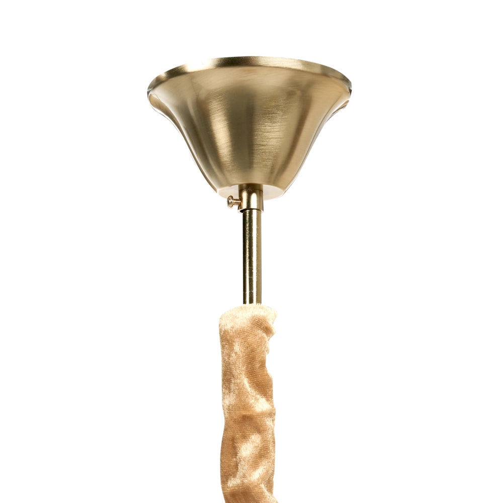 Lampadario in ottone, metallo e cristalli di vetro ⌀ 60 cm Lampada a sospensione stile glamour