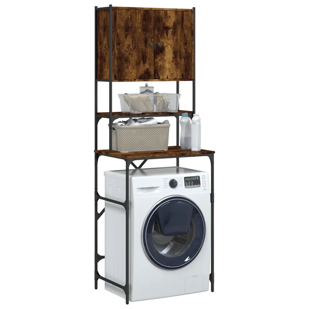 Mobile per Lavatrice Rovere Fumo 68x48,5x194 cm