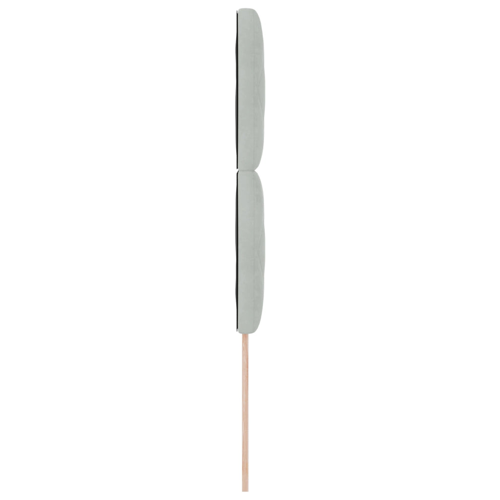 Testata LED con Design a Blocchi di Diamante, Grigio Chiaro, 90 cm in Velluto