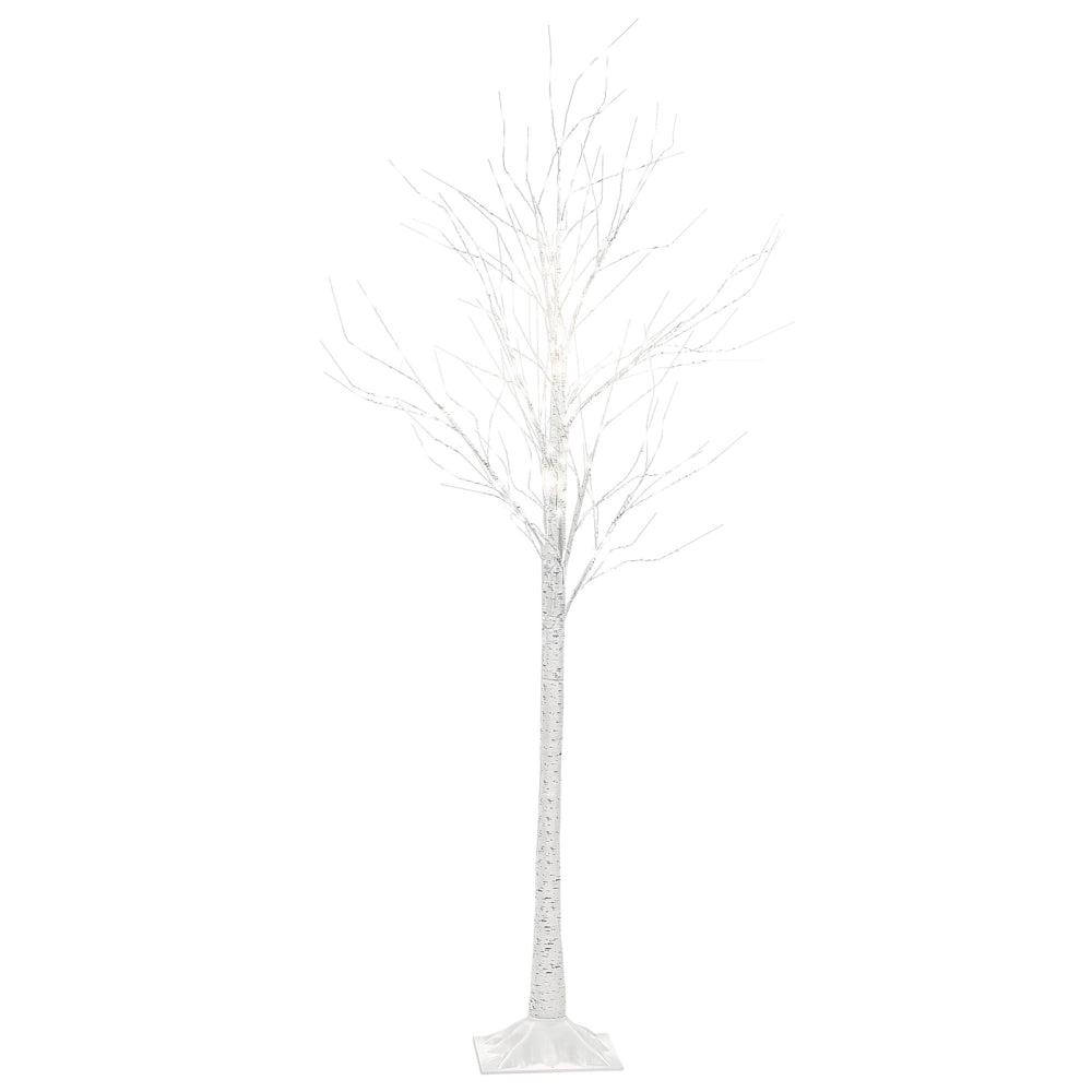 Albero di Natale in metallo con LED in metallo di colore bianco 190 cm per interni ed esterni