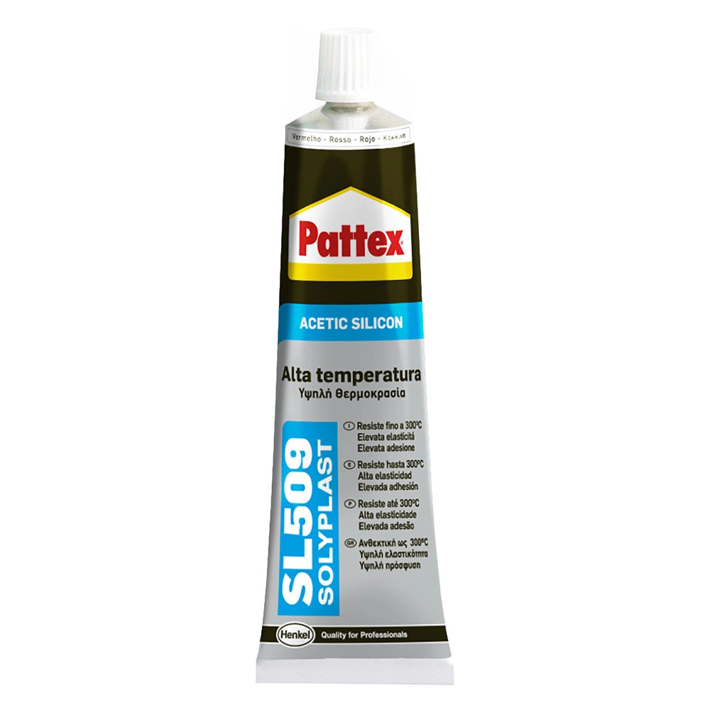 SILICONE ACETICO ALTA TEMPERATURA 'SL509' RAL 3001 rosso ml 70  - PATTEX