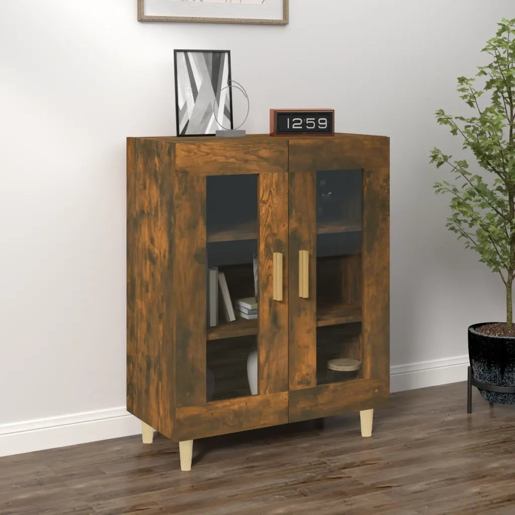 Credenza | Madia | Buffet da pranzo | Armadio da pranzo Rovere Fumo 69,5x34x90 cm in Legno Multistrato