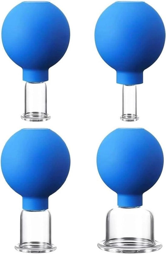 Massaggiatore facciale con silicone per sollevamento della pelle, riduzione di cellulite, massaggio facciale - blu