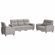 Set di divani 3 pcs Grigio Nuvola Tessuto 3430681