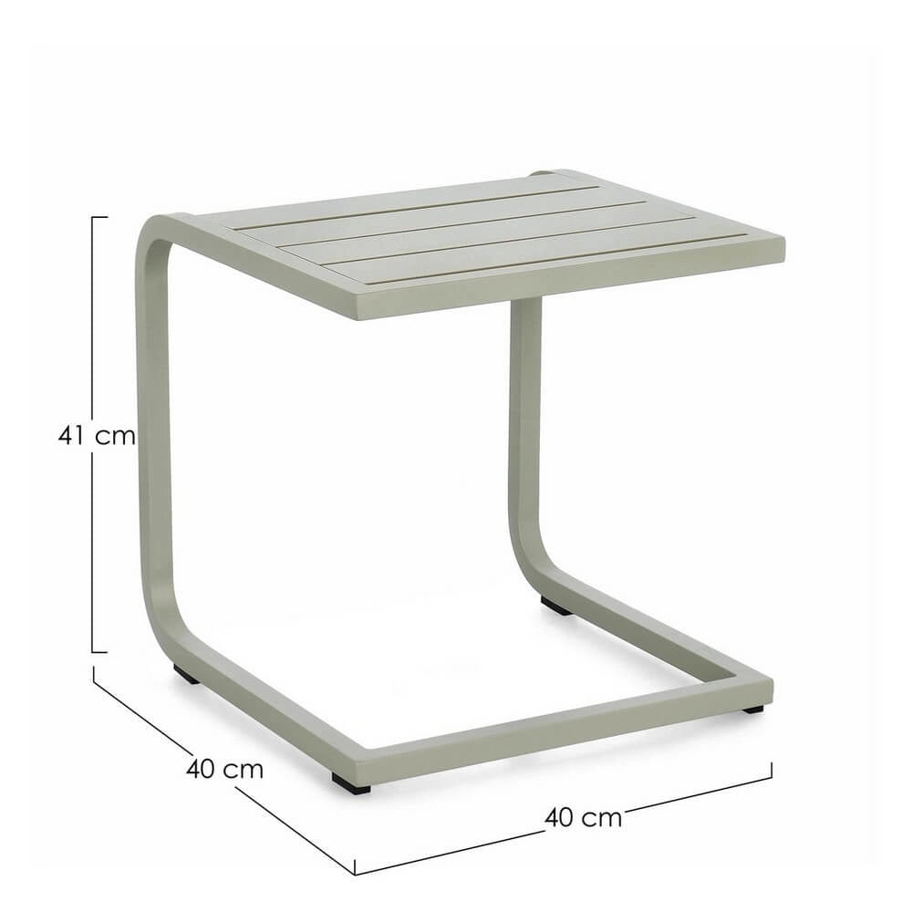 Set di 2 Tavolini da Giardino in Alluminio 40x40 cm - AURI