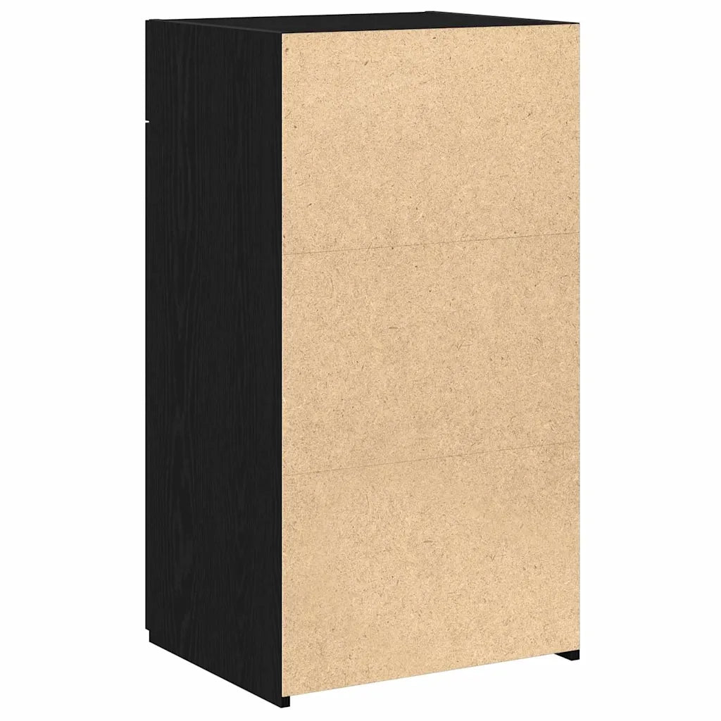 Credenza con Cassetto-Buffet-Armadio da cucina Rovere Nero 50 x 42,5 x 93 cm