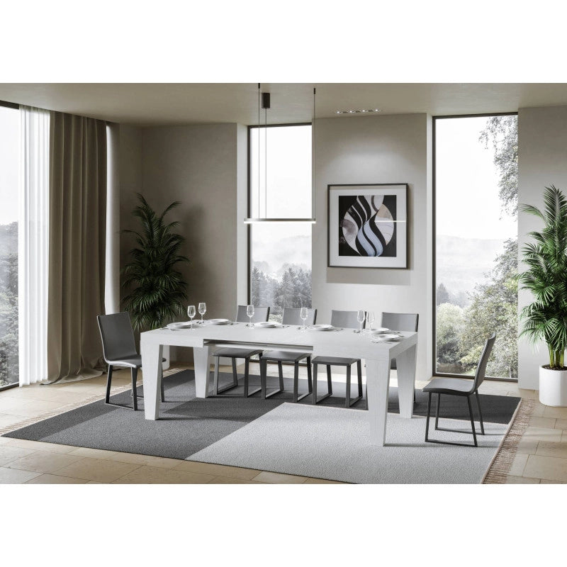 Tavolo allungabile 140/400x90 cm Spimbo - Bianco Frassino