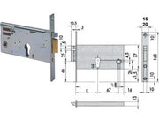 ELETTROSERRATURA DA INFILARE PER FASCE MM.77 H 1435- - mm.90 (14351900) frontale mm.20 - 1 pezzi CISA