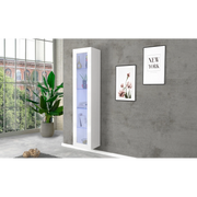 Vetrina Maruska – 1 anta – 40x180x30 – Bianco Lucido