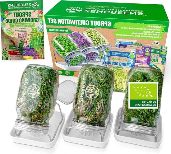 Set di Germinazione inclusa Semi di Germinazione - Coltiva i Tuoi Semi a Casa - Bacinella di Germinazione & Corso Video - Set di 1, 2 o 3 contenitori di germinazione