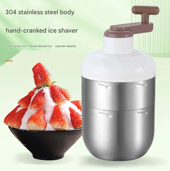 Schaafijsmacchina manuale, acciaio inossidabile 304, piccola macchina per slush per uso domestico, macchina per ghiaccio manuale, macchina per schiacciare il ghiaccio.