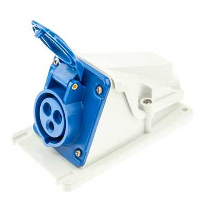 Presa fissa parete cee 90Â° ip44 2p+t16a 220v gewiss gw62477