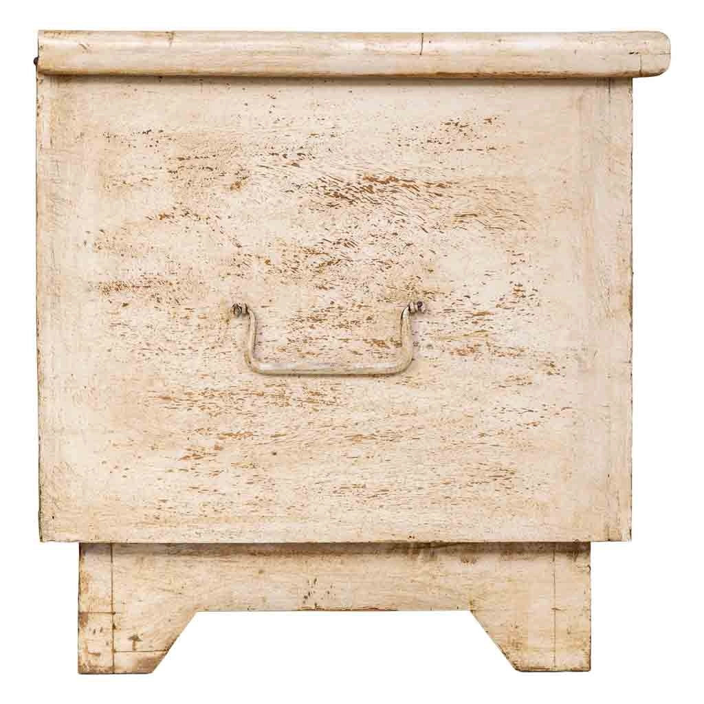 Bauletto artigianale in legno bianco 150x45x46h cm