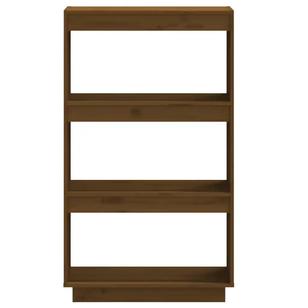 Libreria Divisorio-Scaffale per Libri-Mobile di Stoccaggio Ambra 60x35x103 cm in Massello di Pino