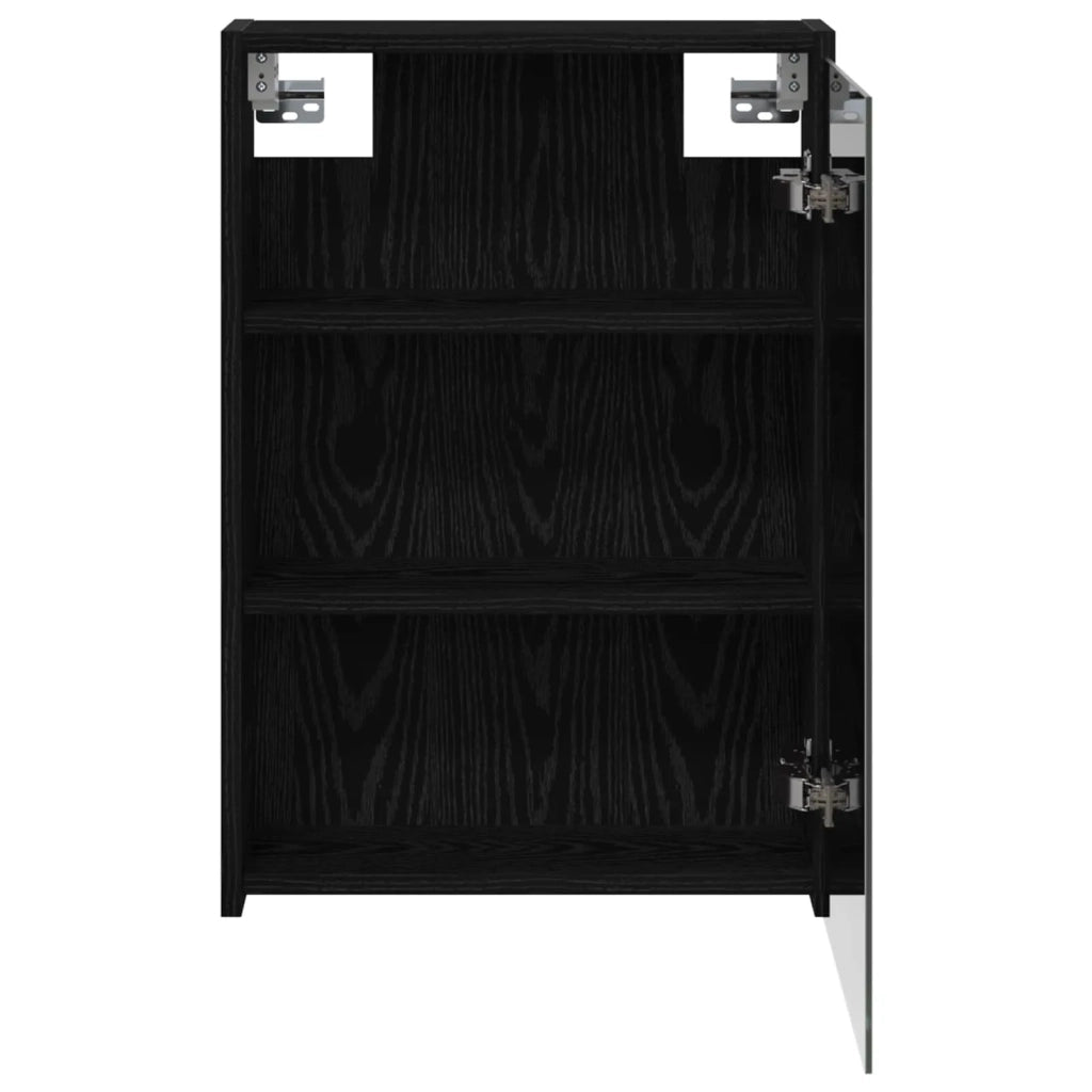Mobiletto per specchio da bagno Rovere Nero 43 x 16 x 62.5 cm 889136