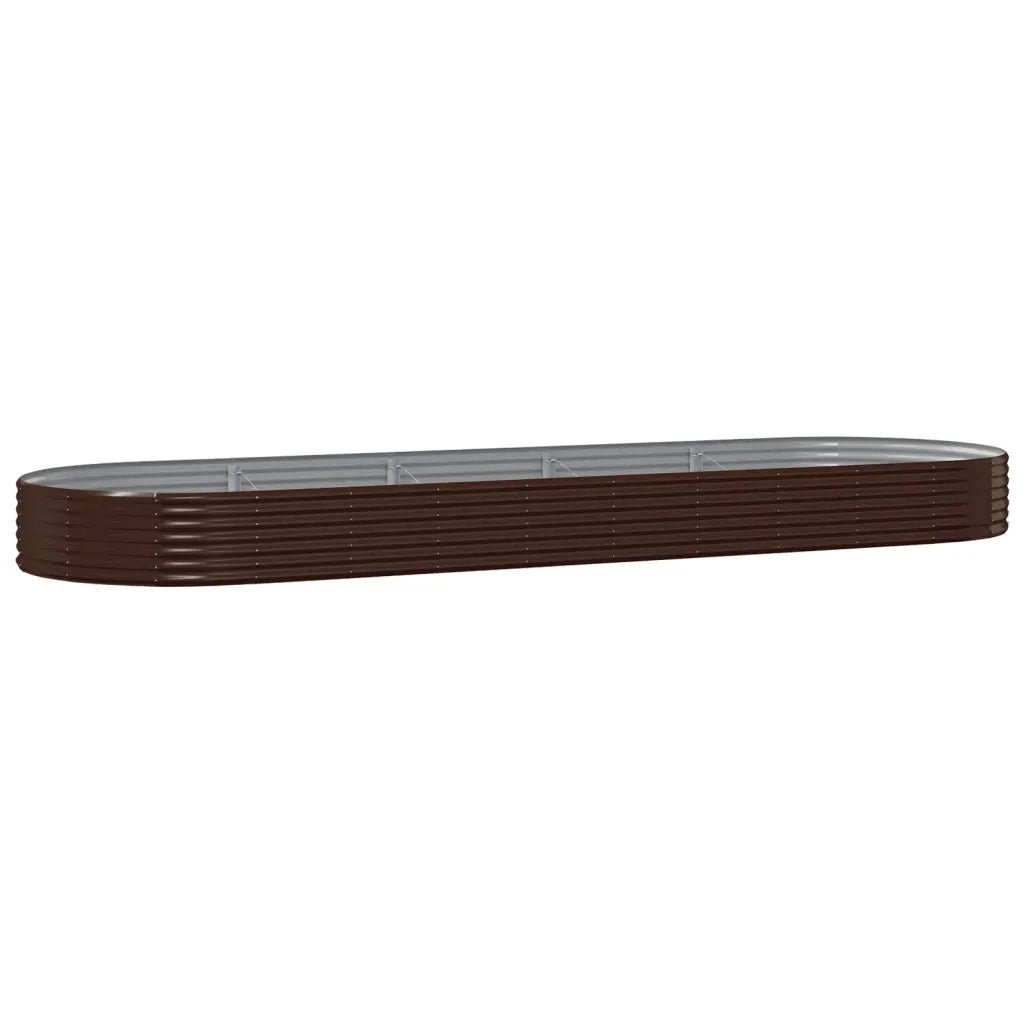 Vaso Giardino Acciaio Verniciato a Polvere 450x140x36cm Marrone cod mxl 66758