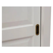 Armadio appendiabiti con bastone e 2 ante scorrevoli 2 cassetti arte povera in legno massello e mdf con rifiniture bianco 125X60X200H