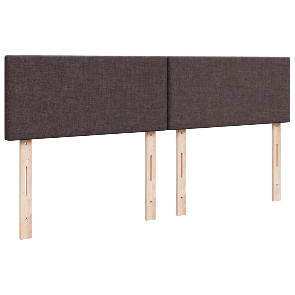 Giroletto a Molle con Materasso Marrone Scuro 180x200cm Tessuto