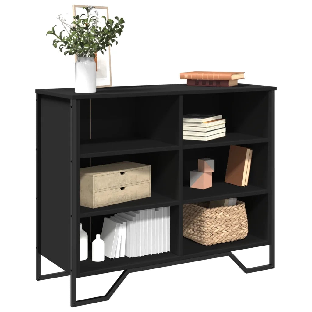 vidaXL Credenza Nera 91x35,5x74,5 cm in Legno Multistrato