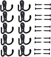 Set di chiodi a muro vintage in acciaio nero da 10 pz per diverse zone di deposito in casa