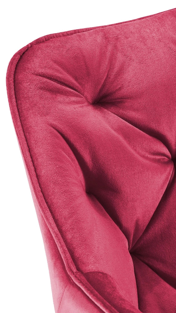 Set di 4 poltroncine Tanna in velluto rosso