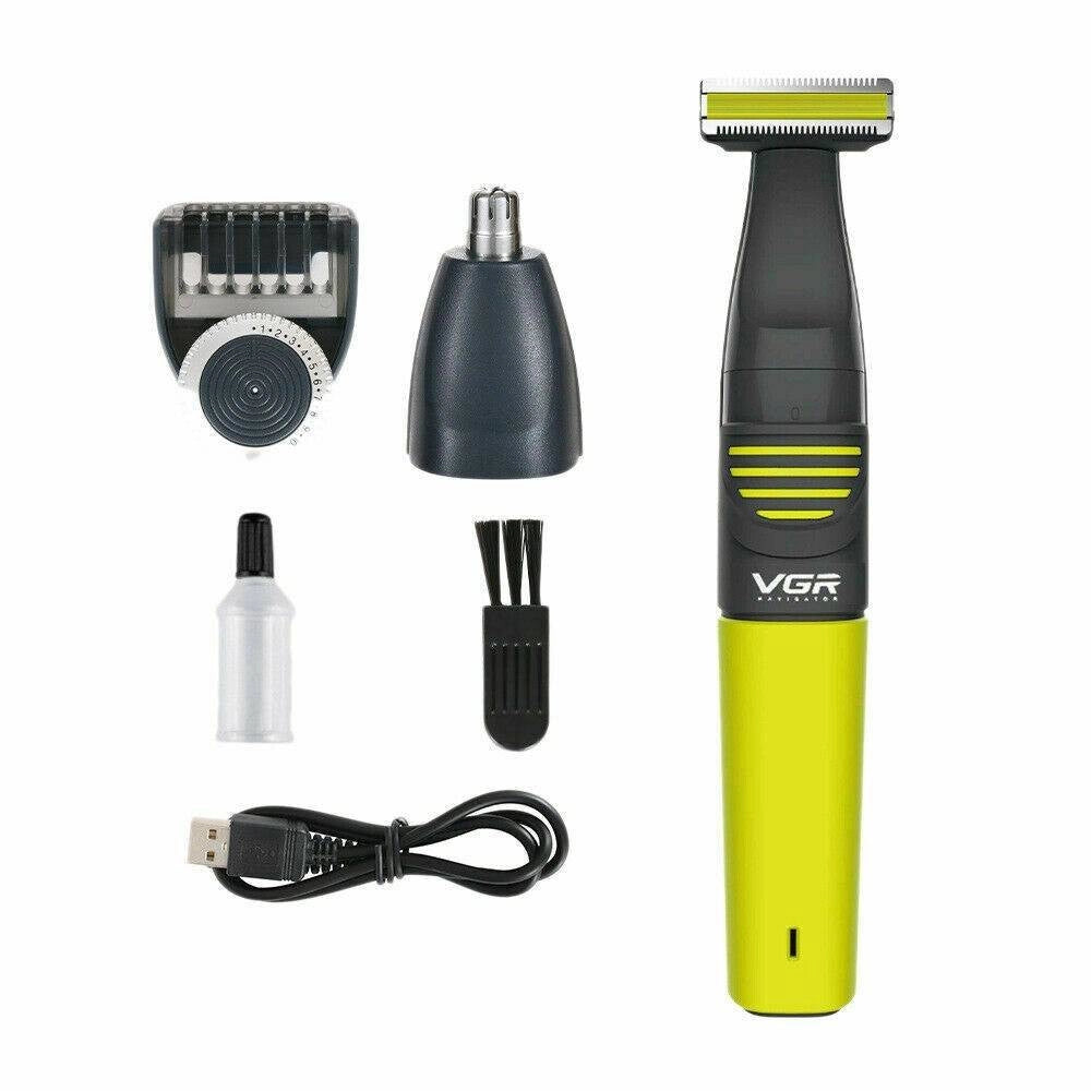 Trade Shop - Taglia Capelli Rasoio Regola Barba Ricaricabile Doccia Naso Viso Vgr V-043 -