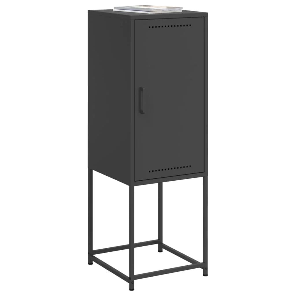 Buffet credenza cassettiera armadio mobile contenitore organizer cucina soggiorno salotto alto 36 x 39 x 107 cm acciaio nero 02_0034913