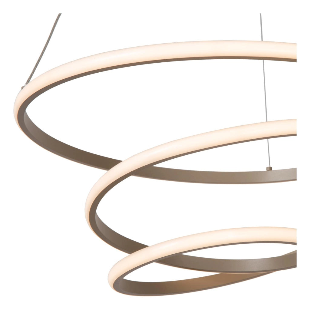 Lampada sospesa LED spirale taupe alluminio ESPIRAL Lucide