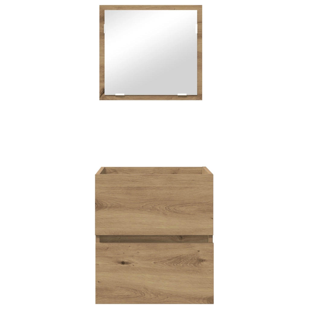 Armadio per il bagno Rovere artigianale MDF Medio Contenitore
