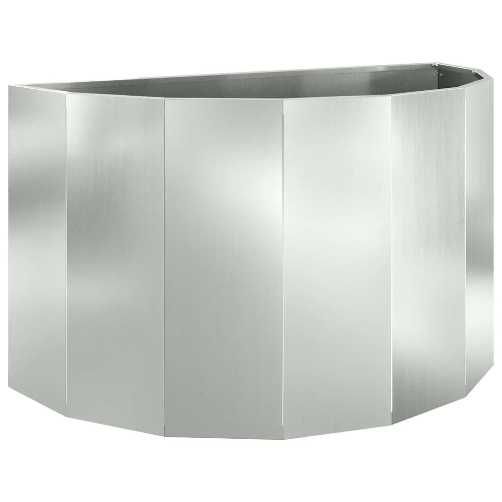 Fioriera | Cassetta per fiori | Vaso Argento 90 x 45 x 50 cm Acciaio zincato