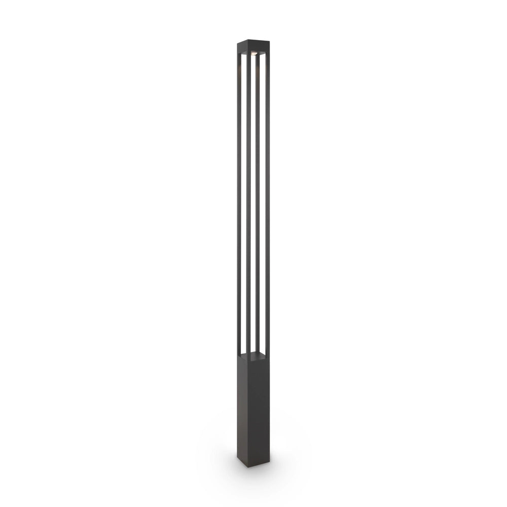 Lampada Da Terra Moderna Da Esterno Metallo Grafite Luce Led 25W Ip65