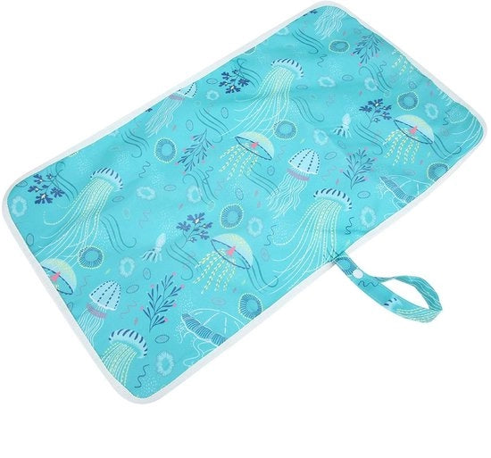 Cuscino per lettino acqua resistente - Cuscino per lettino - Cuscino imbottito - Cuscino pieghevole - Cintura elastica - Protezione contro i batteri e i virus