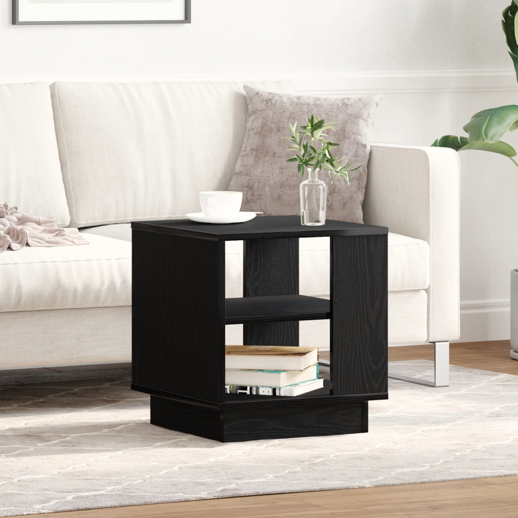 Tavolino da caffÃ¨  Nero Rovere 40x40x43 cm in Legno ingegnerizzato