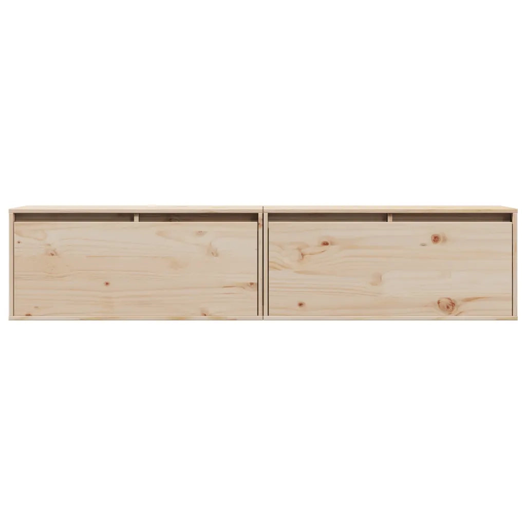 Pensili 2 pz 80x30x35 cm in Legno Massello di Pino
