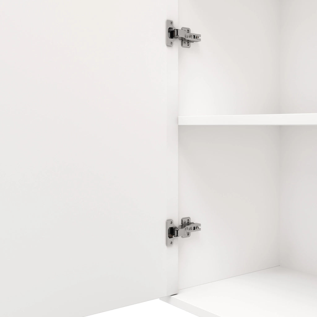 Armadio archivio 80x40x110 cm con cerniere soft-close in MDF bianco e rovere