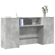 Banco Reception Grigio Cemento 200x50x103,5cm Legno Multistrato 3324217