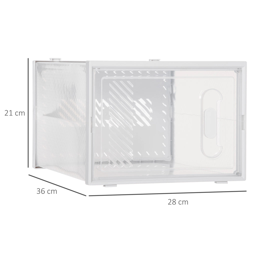 Armadio Scarpe Modulare con 18 Cubi e Porte Magnetiche ¨C Minimal ¨C 28x36x21 cm Trasparente