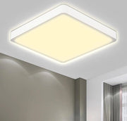 Lampada da soffitto per bagno - Lampada da soffitto LED per bagno IP44 impermeabile all'acqua - base quadrata - 23W 3000K 2400LM - adatto per soggiorno, camera da letto, cucina, ingresso, sottoterra, ufficio - 300 * 25mm