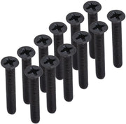 Viti a croce in acciaio zincato 50 pezzi - M3 - A2-70 - DIN 965 - Verniciato nero - Viti a croce PZ1
