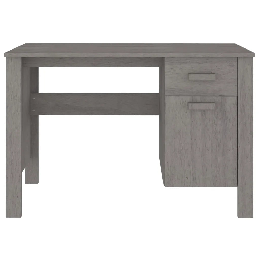 Scrivania Grigio Chiaro 113x50x75 cm in Legno Massello di Pino cod mxl 72706