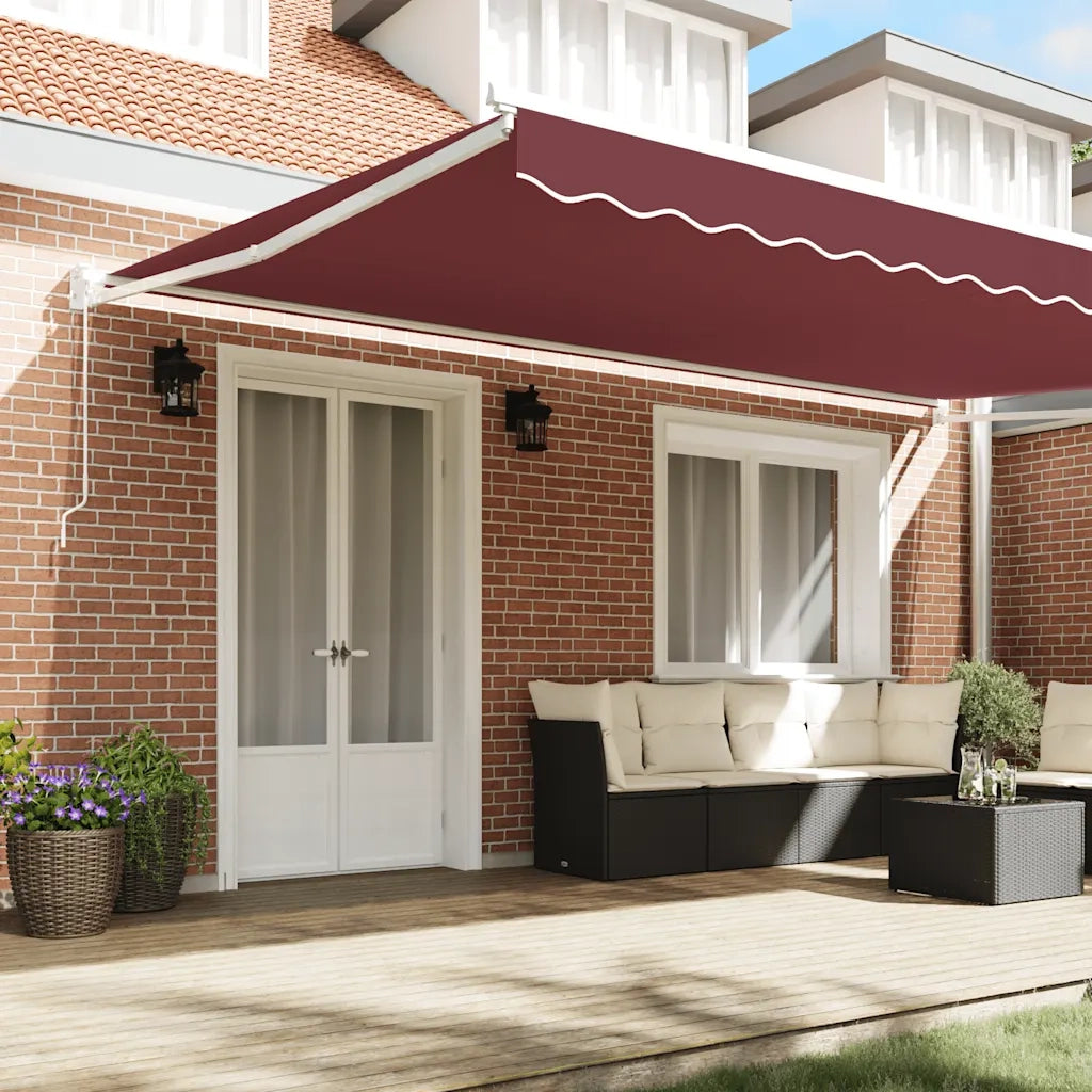 Tenda da Sole Retrattile Manuale Bordò 500x300 cm 3215297