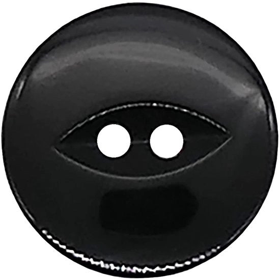 20 pacchi di bottoni acrilici a occhi di pesce rotondi per cucire, maglia e ricamo, neri, 16 mm / 26 fili
