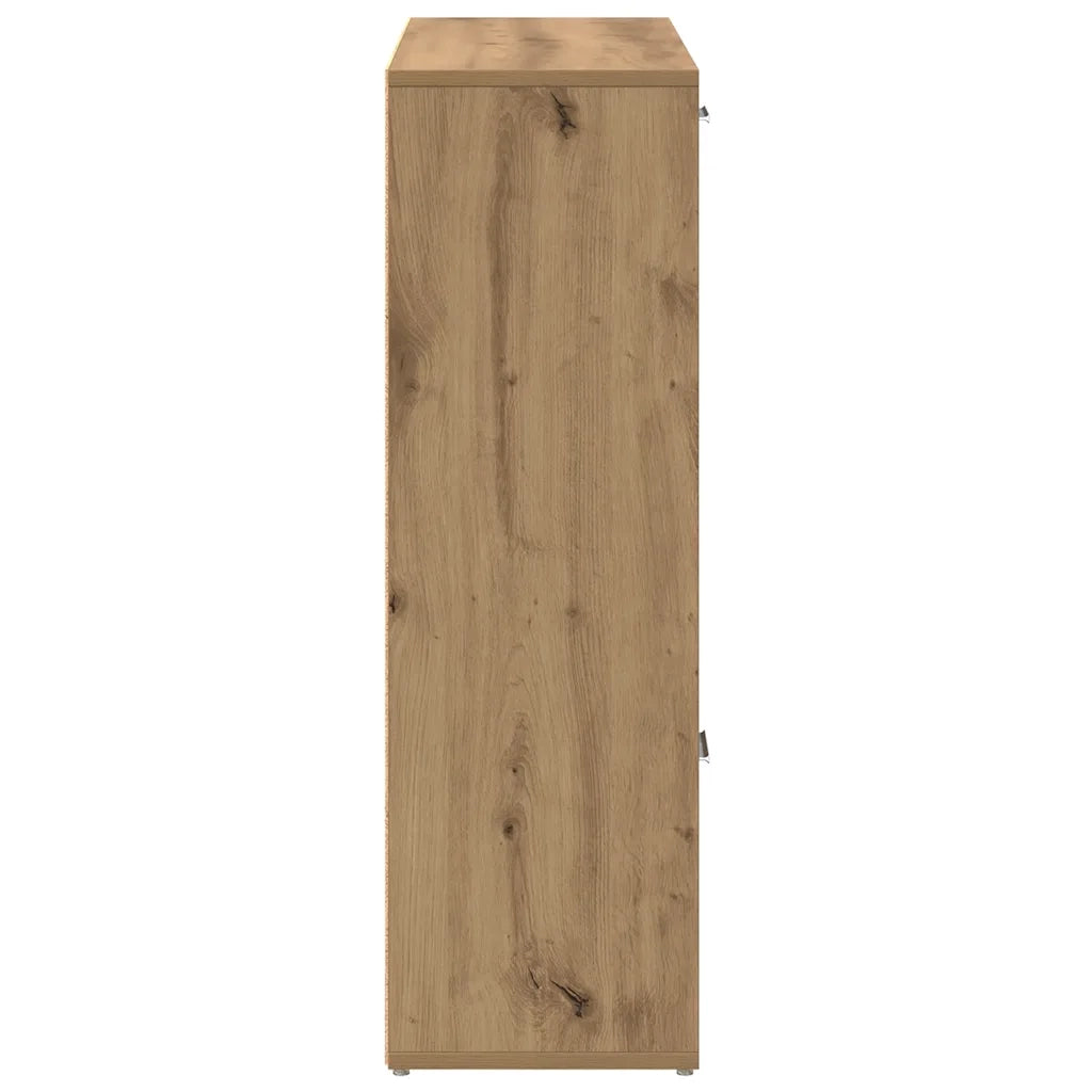 Libreria Rovere Artigianale 90x28x90 cm in Legno Multistrato