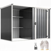 Capanno da Giardino in Acciaio Zincato ¨C Zephmum ¨C Grigio 231x125x162 cm