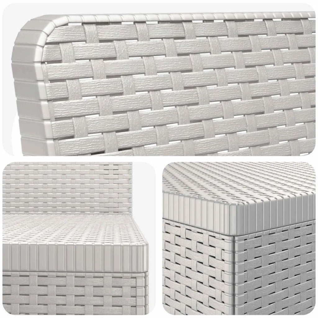 Divano da Giardino 5 Posti Stile Rattan PP Bianco 3443888
