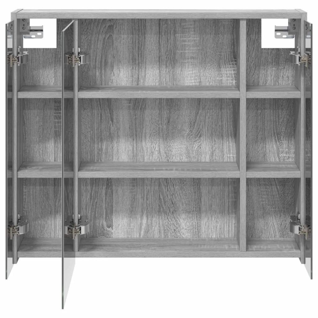 Mobiletto per specchio da bagno Grigio Sonoma