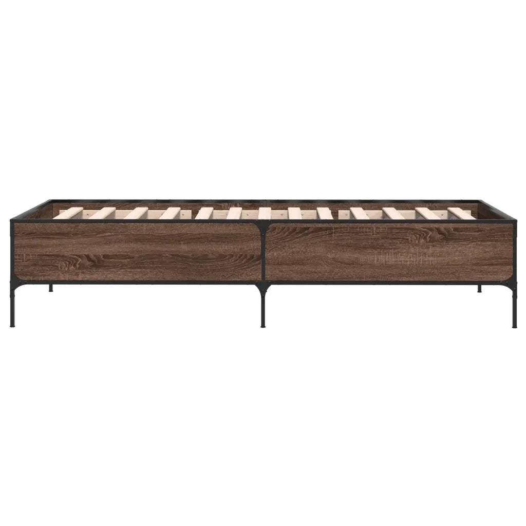 Giroletto Rovere Marrone 90x190 cm Legno Multistrato e Metallo