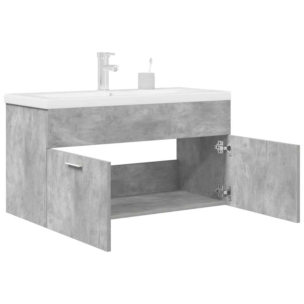 Mobiletto da bagno sospeso con vano contenitore 90 x 38,5 x 46 cm legno composito grigio cemento 02_0055757